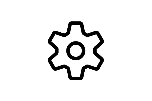 Ikon på ett kugghjul. Font Awesome.